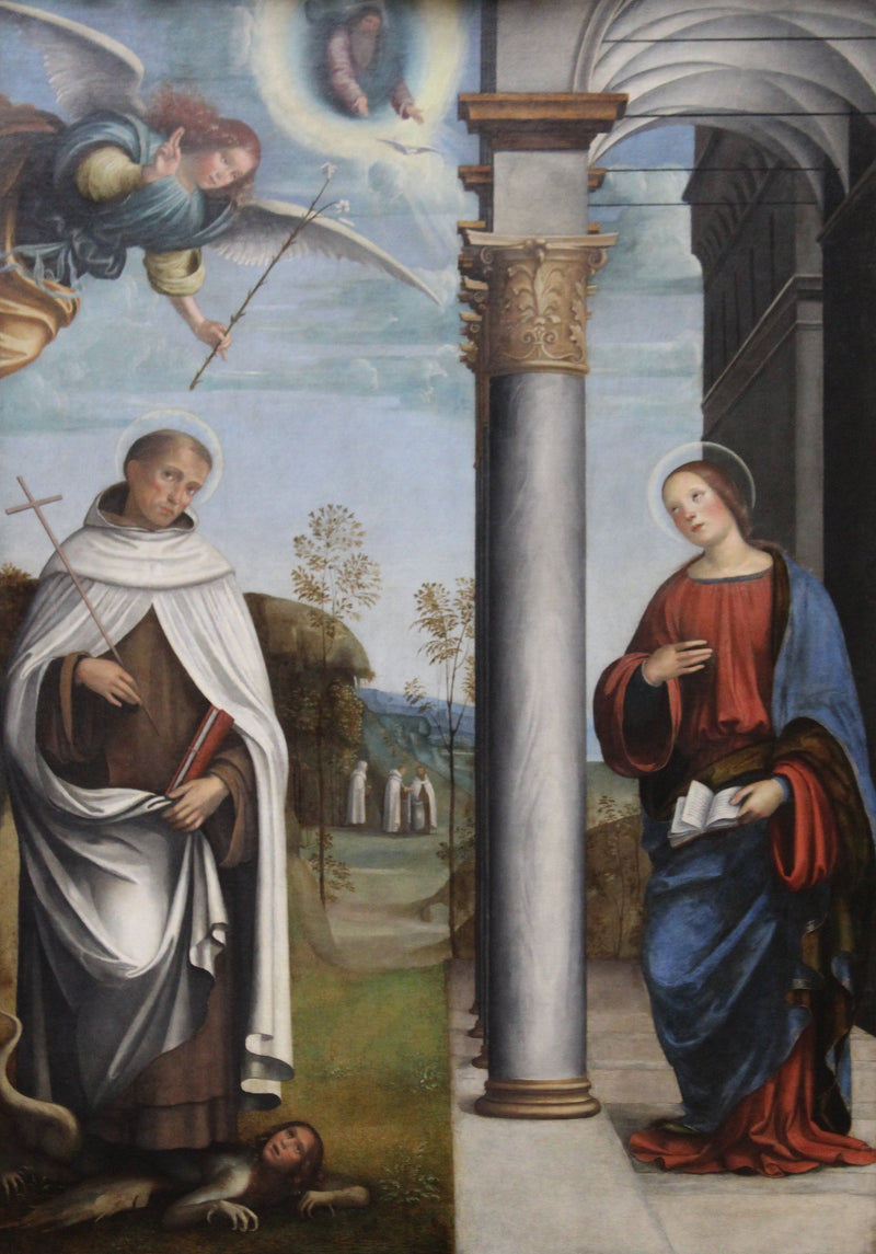 A Anunciação com Santo Albertino carmelita - Francesco Francia
