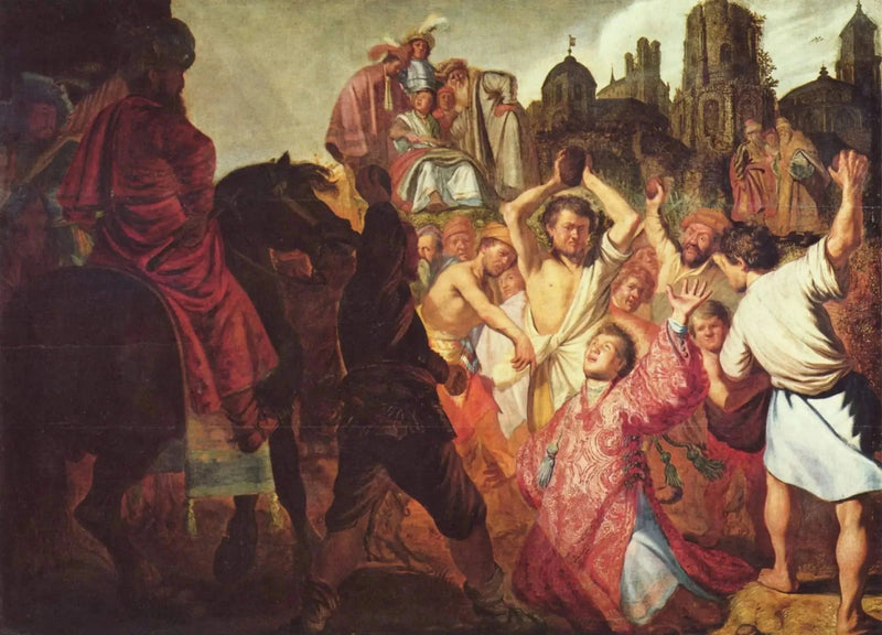 A Lapidação de São Estêvão - Rembrandt