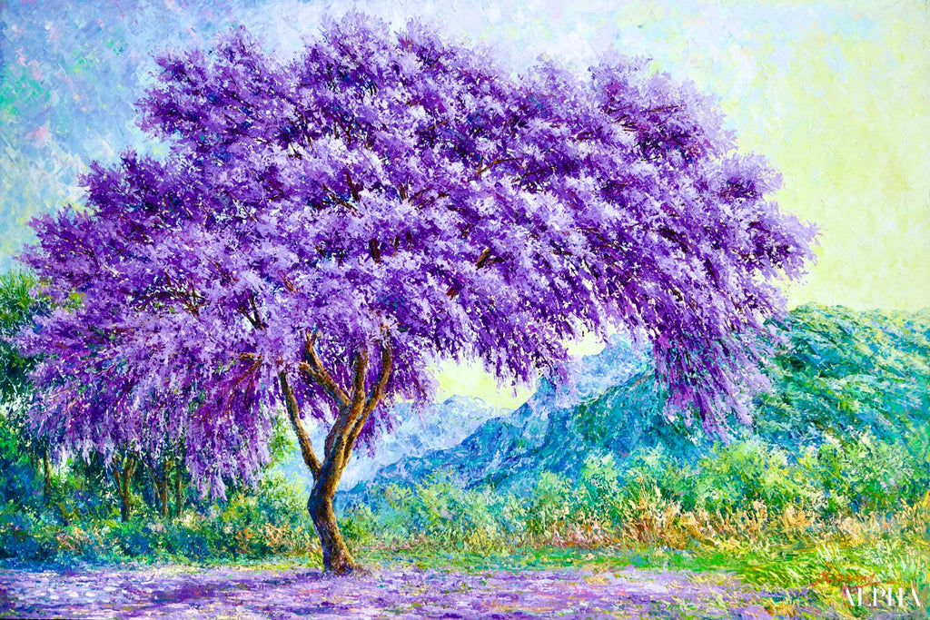 The Purple Tree - Chaloemkiat | 90 x 60 cm Reproductions de tableaux à la peinture à l’huile