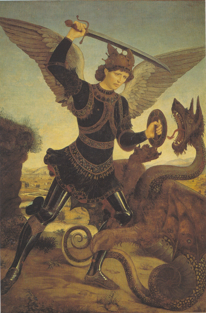 O arcanjo Miguel e o dragão - Cosimo Tura