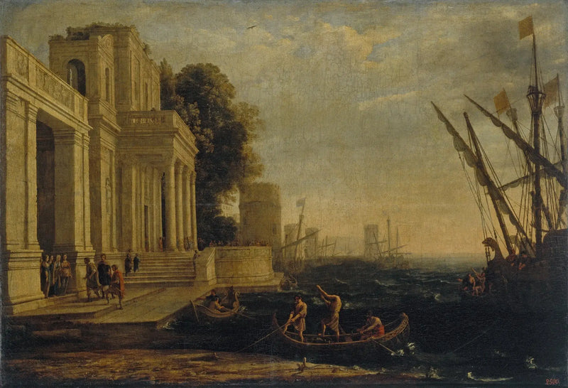 A chegada de Ulisses à corte do rei Lycomedes - Claude Lorrain