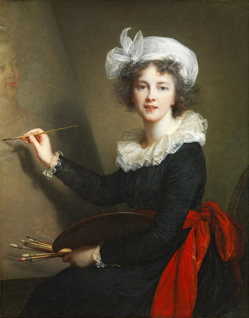 A artista realizando um retrato da rainha Maria Antonieta - Élisabeth Vigée Le Brun