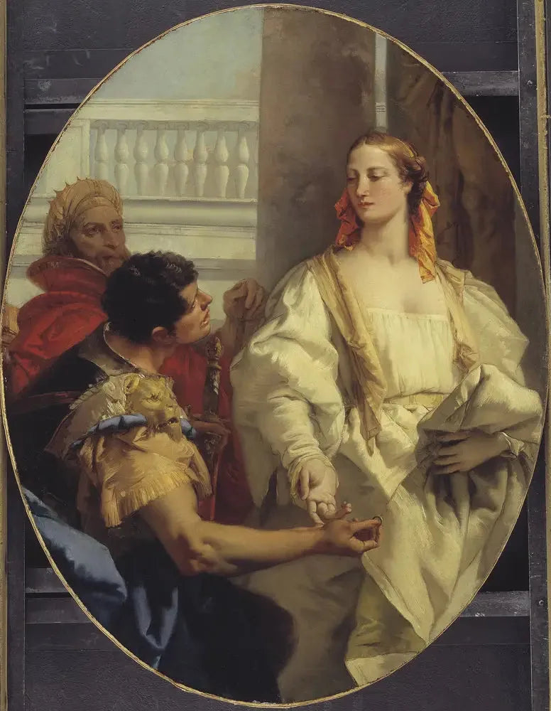 Latinus oferecendo sua filha Lavínia a Enéias em casamento - Giovanni Battista Tiepolo