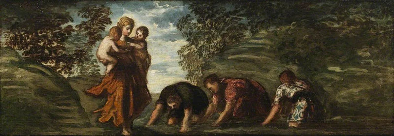 Latone transformando os camponeses lícios em rãs - Jacopo Tintoretto