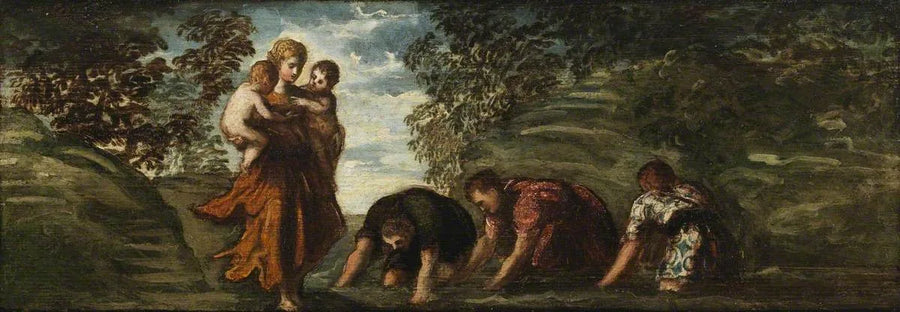 Latone transformando os camponeses lícios em rãs - Jacopo Tintoretto