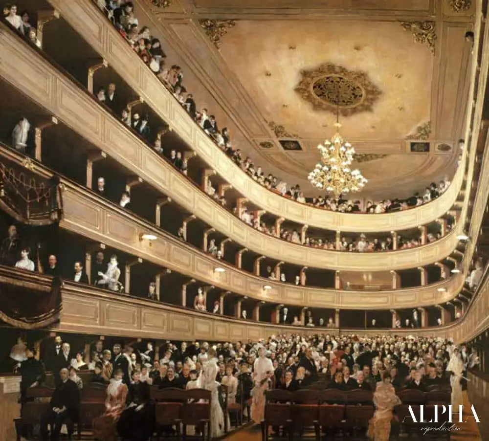 L'auditorium du théâtre du vieux château - Gustav Klimt - Reproductions de tableaux et peintures haut de gamme