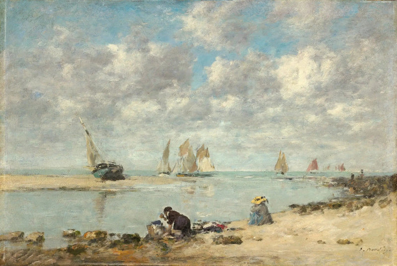 Lavandeira perto de Trouville - Eugène Boudin
