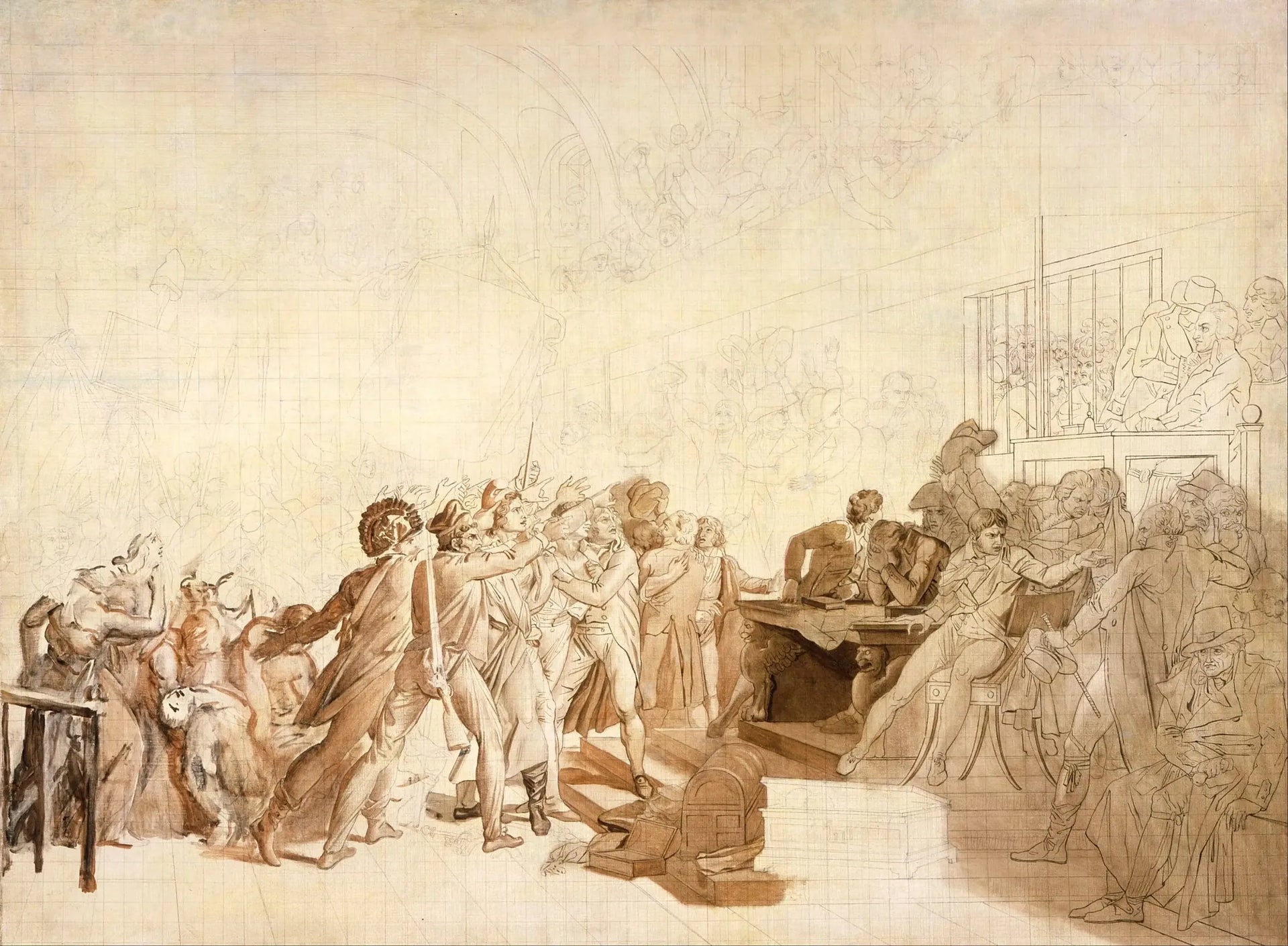 Le 10 août 1792 - François Gérard image 2 copie de tableau peinte à la main