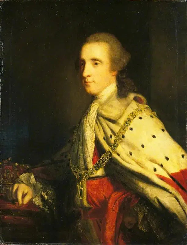 O 4º duque de Queensberry (« Old Q ») no papel do conde de March - Joshua Reynolds