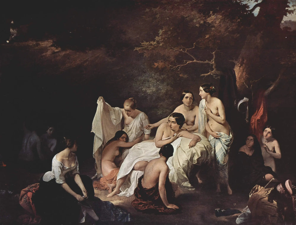 Le Bain des nymphes - Francesco Hayez image 1 reproduction artisanale de tableau