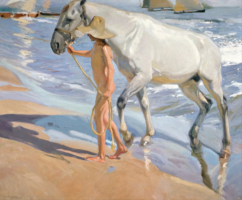 O Banho do Cavalo - Joaquín Sorolla
