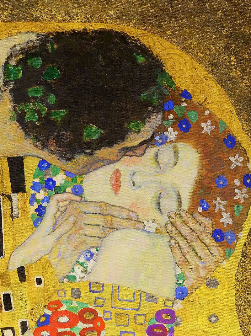 💋 O Beijo (Detalhe IV) – Gustav Klimt (1907-1908)