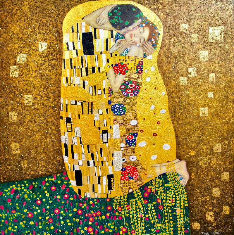 O Beijo Reimaginado por Master Apollon | 200 x 200 cm