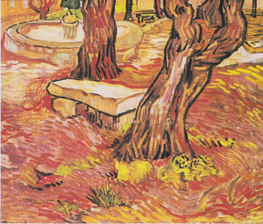 O banco de pedra no jardim do hospital Saint-Paul - Vincent van Gogh