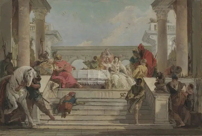 O Banquete de Cleópatra - Giovanni Battista Tiepolo