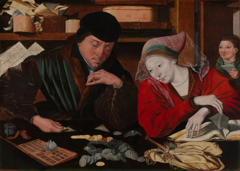 O banqueiro e sua esposa - Marinus van Reymerswale
