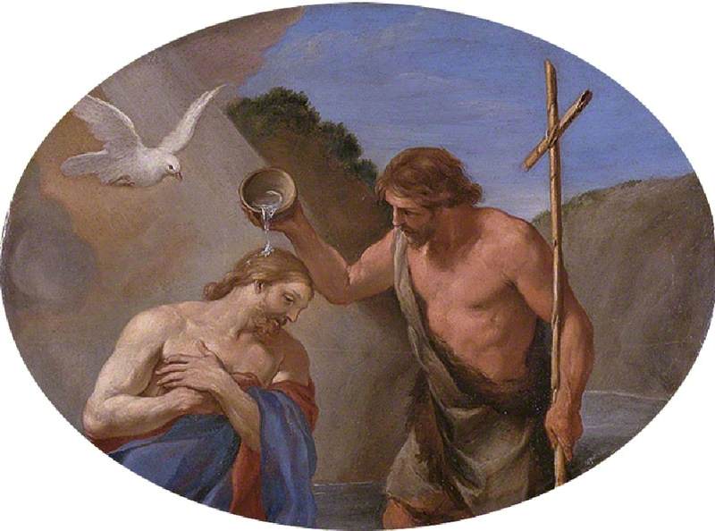 O Batismo de Cristo - Andrea Sacchi