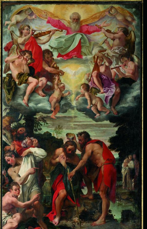 O Batismo de Cristo - Annibale Carracci