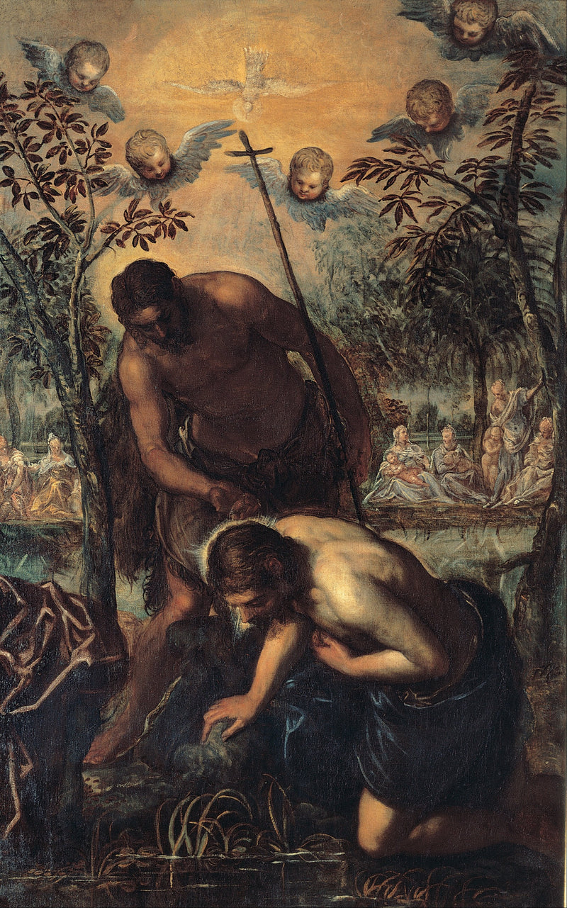 O Batismo de Cristo - Jacopo Tintoretto