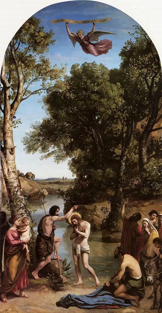 O Batismo de Cristo - Jean-Baptiste Camille Corot