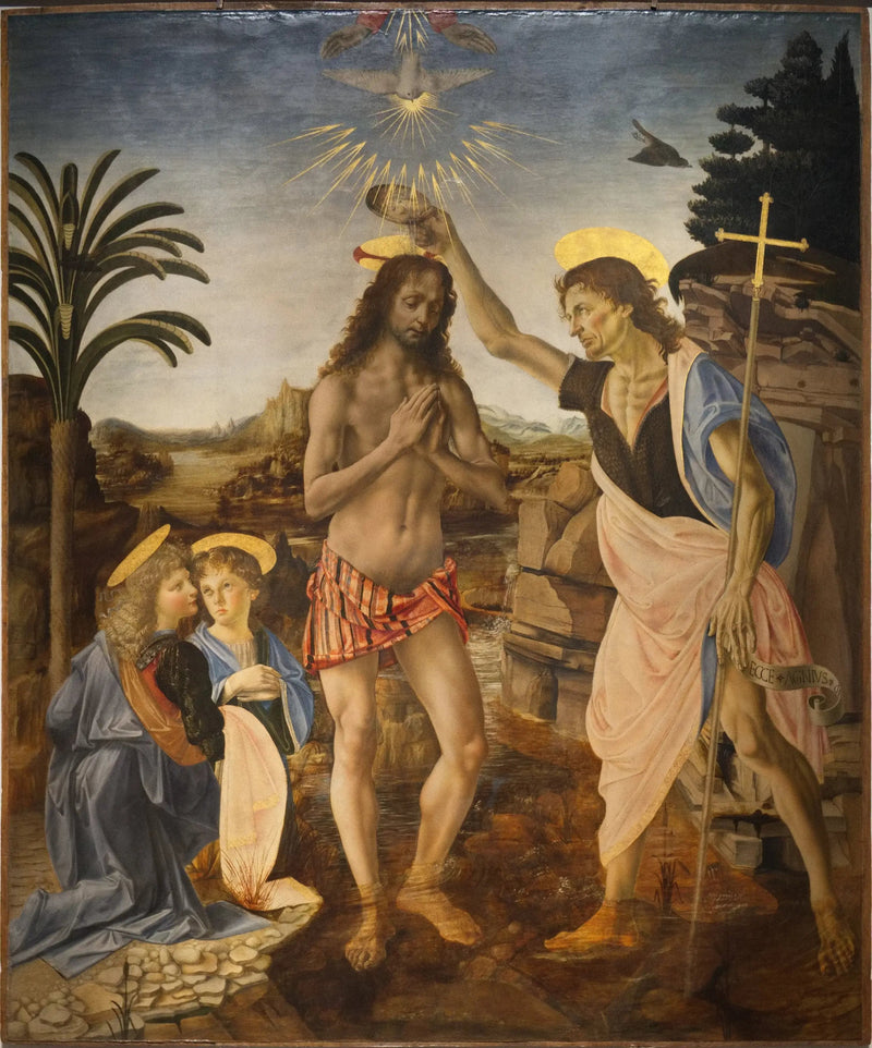 O Batismo de Cristo - Leonardo da Vinci