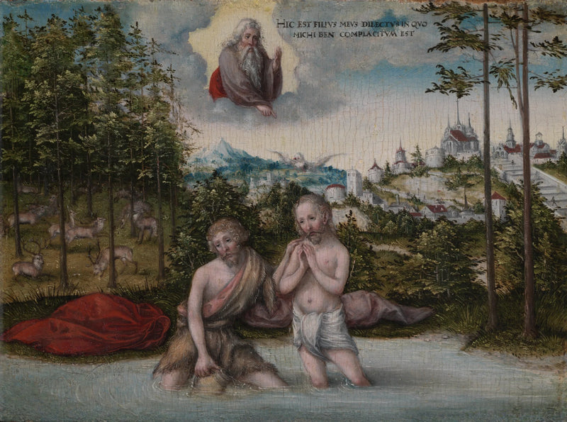 O batismo de Cristo - Lucas Cranach, o Velho