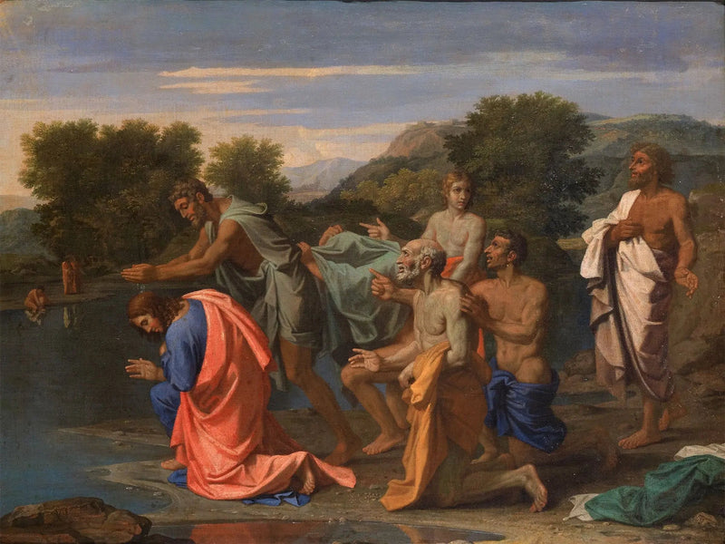 O Batismo de Cristo - Nicolas Poussin