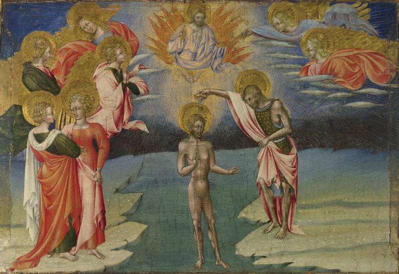 O Batismo de Cristo: Painel da Prédelle - Giovanni di Paolo