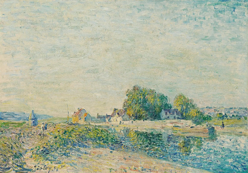 A represa do canal do Loing em Saint-Mammès - Alfred Sisley