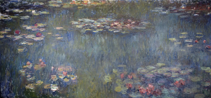 O Lago das Ninféias, reflexos verdes - Claude Monet