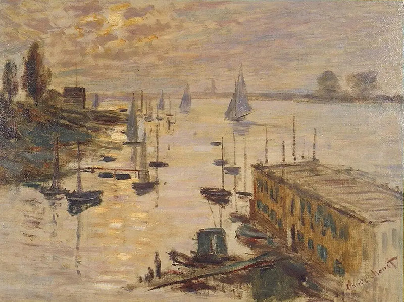 O Bassin de Argenteuil visto da ponte rodoviária - Claude Monet