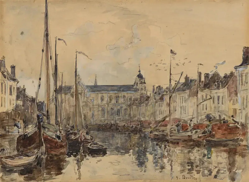 O Lago Comercial em Bruxelas - Eugène Boudin