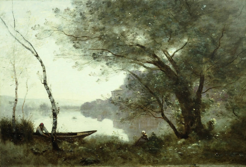 O barqueiro de Mortefontaine - Jean-Baptiste Camille Corot