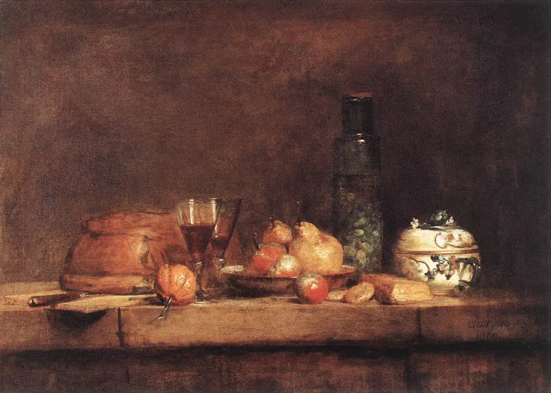 O pote de azeitonas - Jean Simeón Chardin