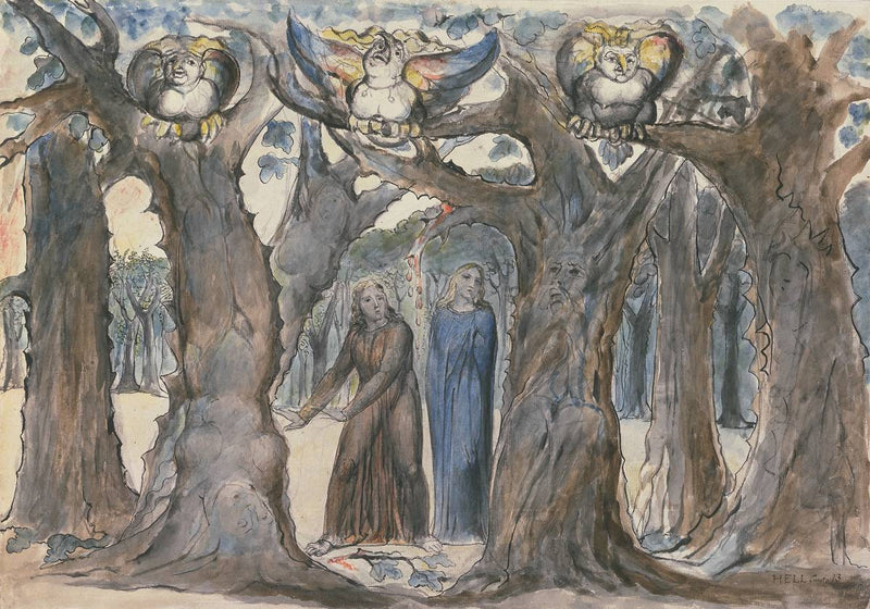 O Bosque dos Suicidas: As Harpias e os Suicidas - William Blake