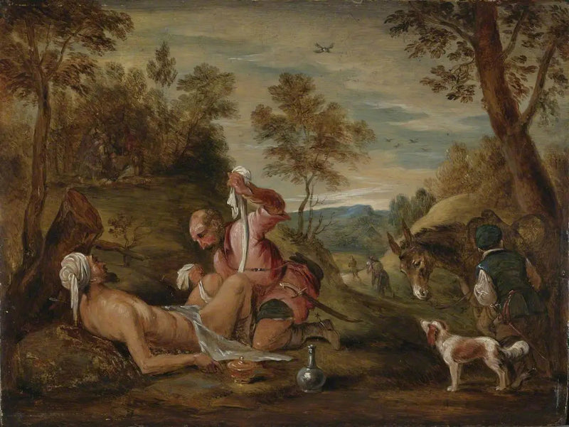 O Bom Samaritano (de acordo com Francesco Bassano) - David Teniers Júnior