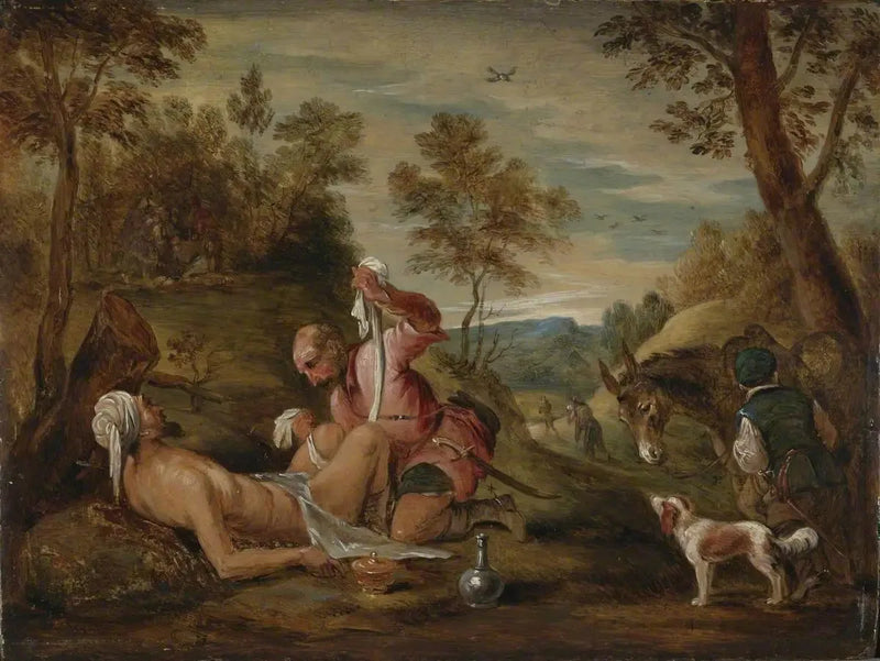O Bom Samaritano (de acordo com Francesco Bassano) - David Teniers Júnior