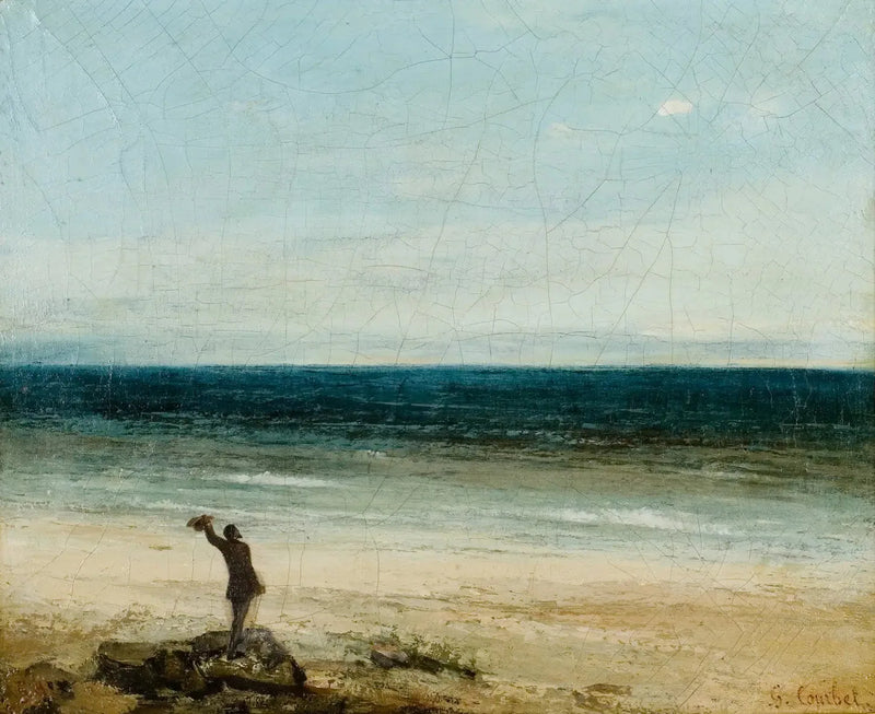 A Orla de Praia em Palavas - Gustave Courbet