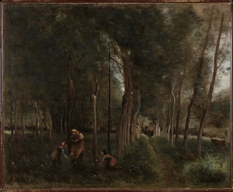 O bosque Dubuisson em Brunoy - Jean-Baptiste Camille Corot