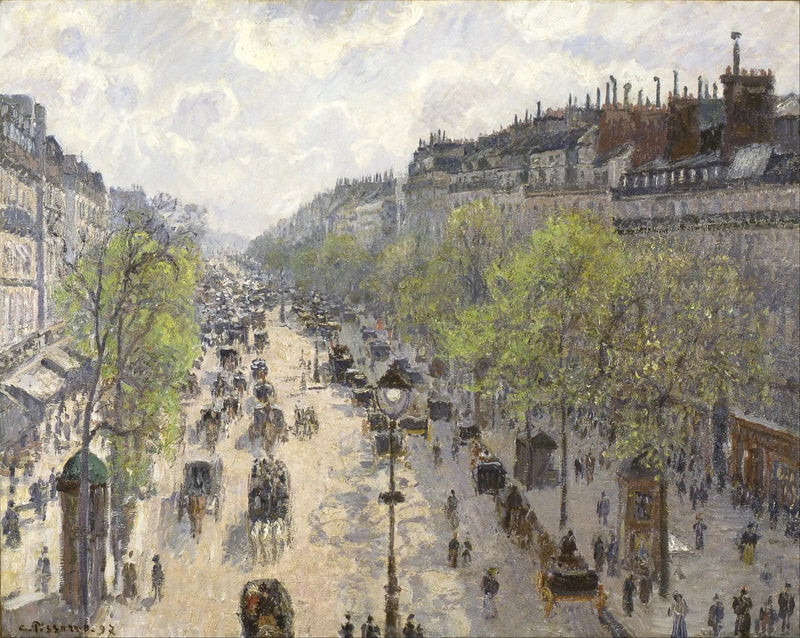 O Boulevard de Montmartre, manhã de primavera - Camille Pissarro