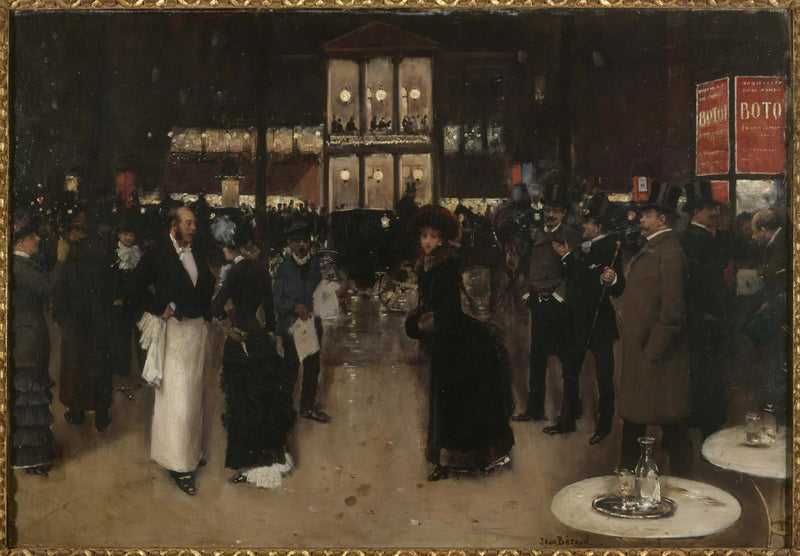 O boulevard Montmartre, à noite, em frente ao teatro dos Variétés - Jean Béraud