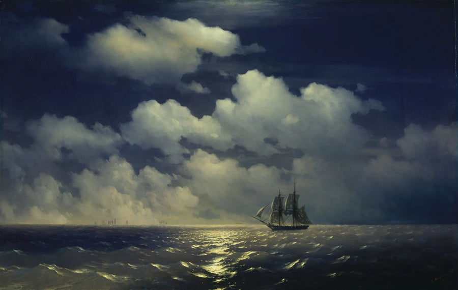 O brigadeiro « Mercury » encontra a esquadra russa após a vitória sobre dois navios turcos - Ivan Aïvazovski