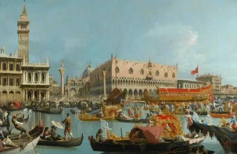 Le Bucentaure au Môle le jour de l'Ascension - Canaletto