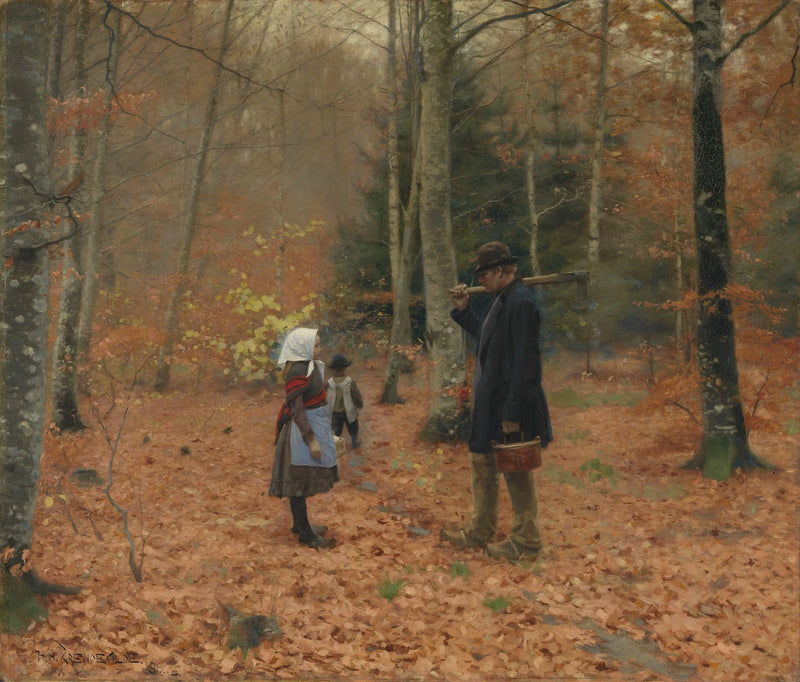 O lenhador e seus filhos - H. A. Brendekilde