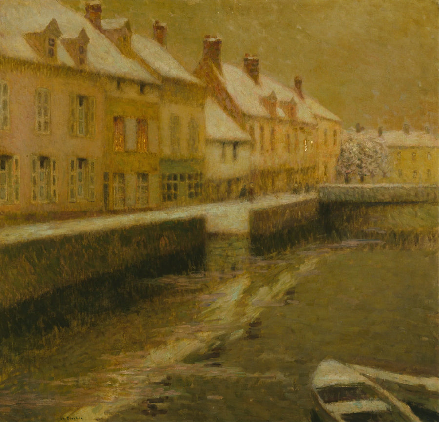 O Canal em Bruges, Inverno - Henri Le Sidaner