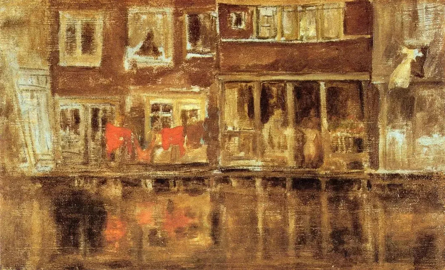 O canal de Amsterdã - James Abbott McNeill Whistler