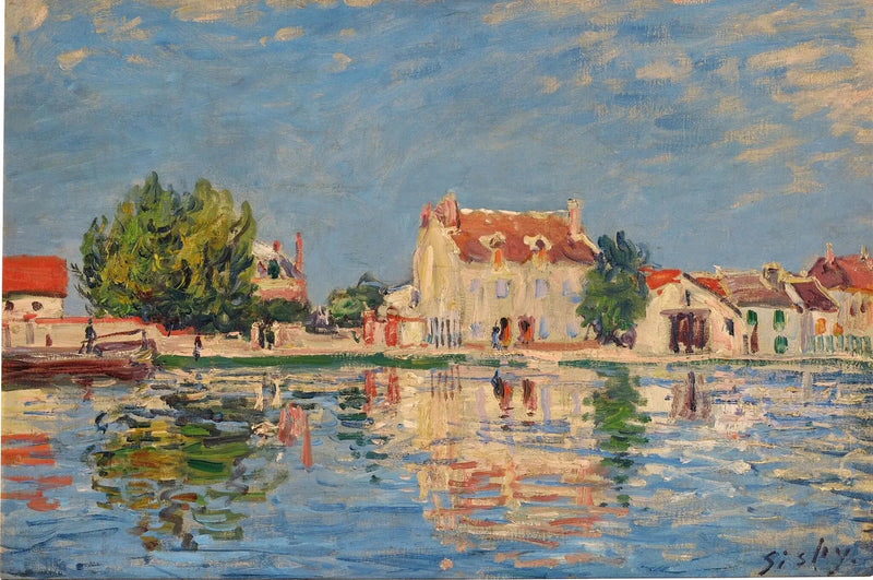 O canal do Loing em Saint-Mammès - Alfred Sisley