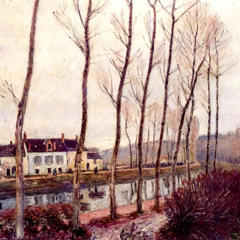 O canal do Loing no inverno - Alfred Sisley