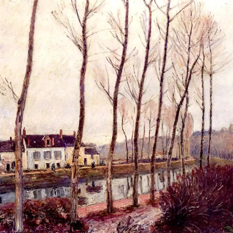 O canal do Loing no inverno - Alfred Sisley