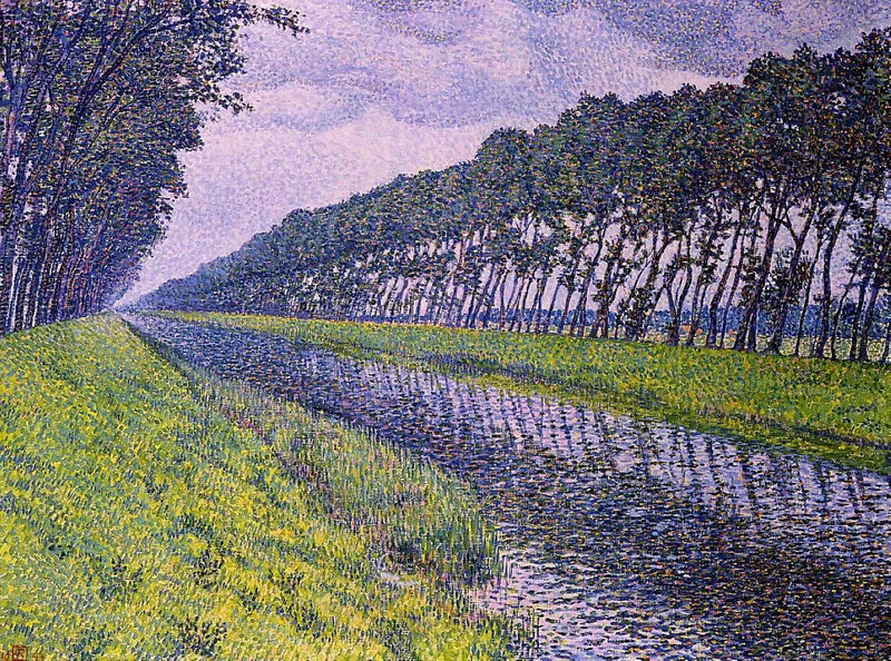 O canal na Flandres em tempo triste - Théo van Rysselberghe